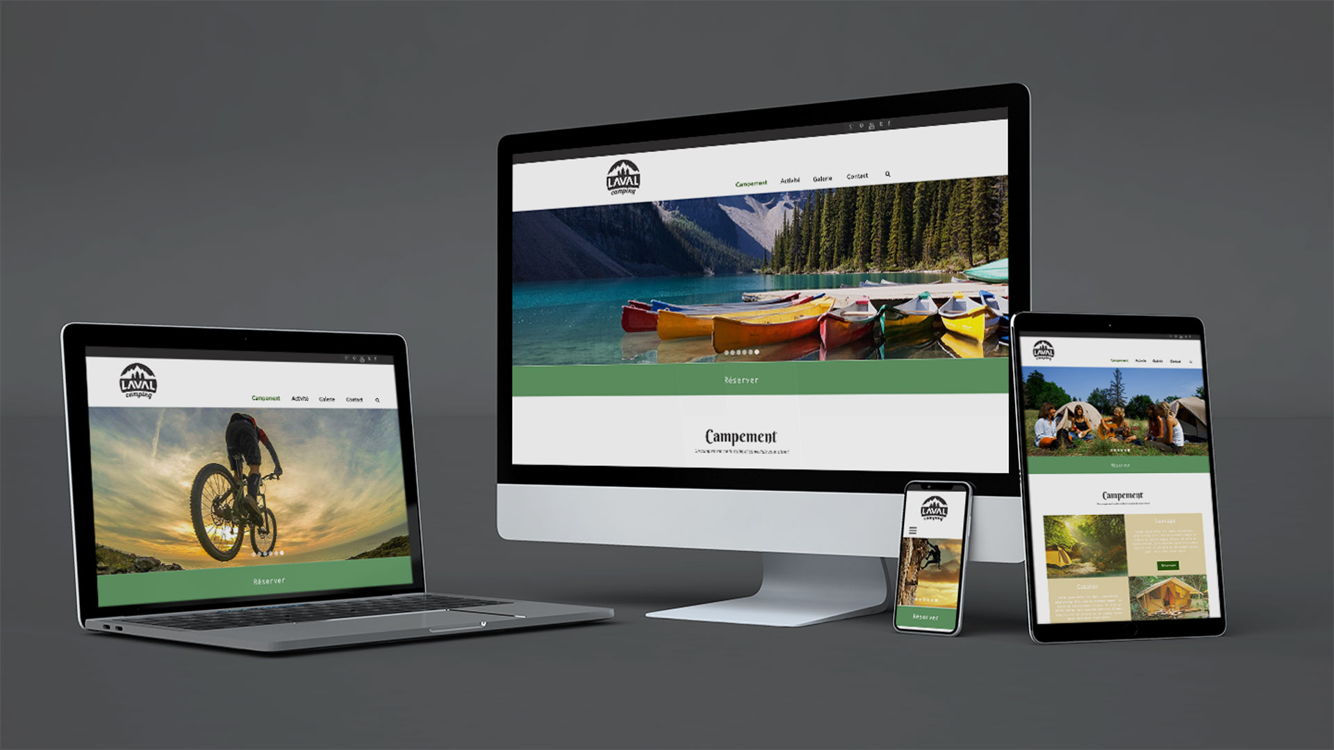 Site web responsive de Laval camping