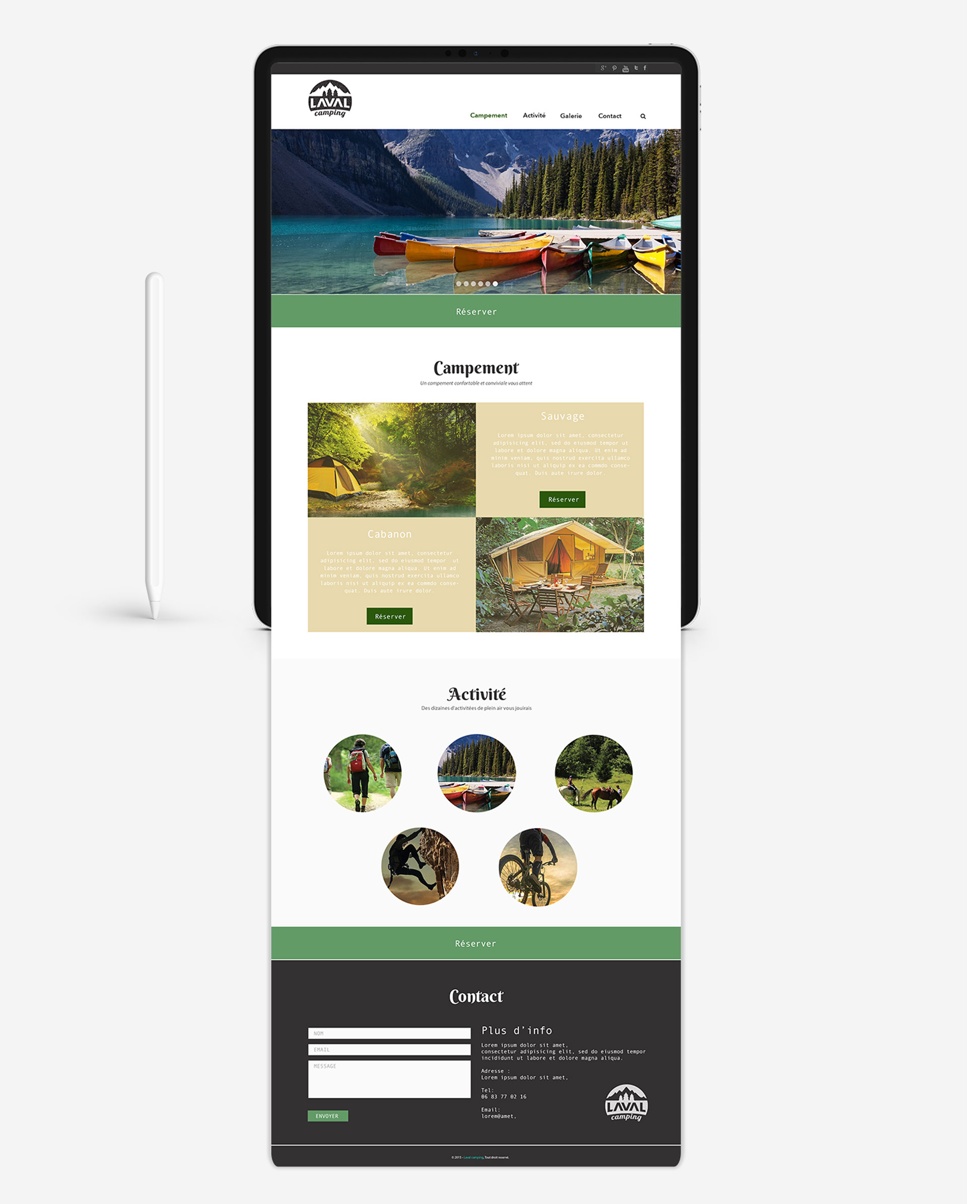 Site web de Laval camping